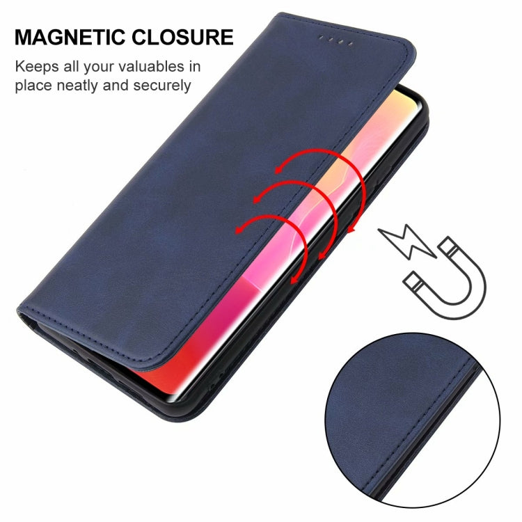 For Xiaomi Mi Note 10 Lite Magnetic Closure Leather Phone Case(Blue) by buy2fix