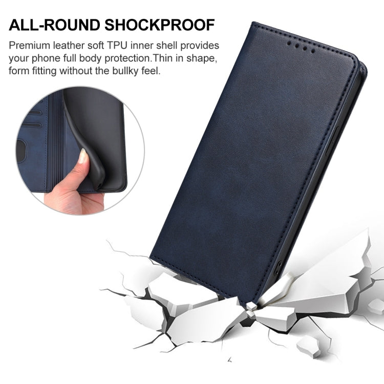 For Xiaomi Mi Note 10 Lite Magnetic Closure Leather Phone Case(Blue) by buy2fix