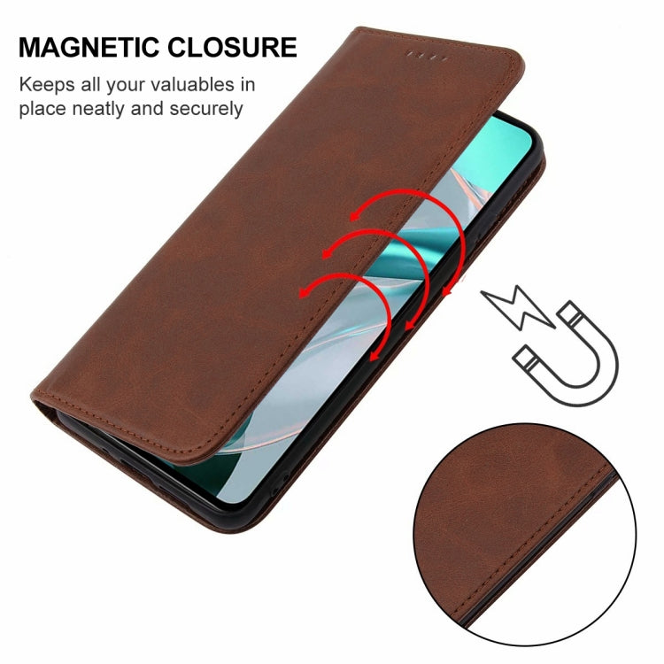 For Xiaomi Mi 11 Lite 5G NE Magnetic Closure Leather Phone Case(Brown) by buy2fix