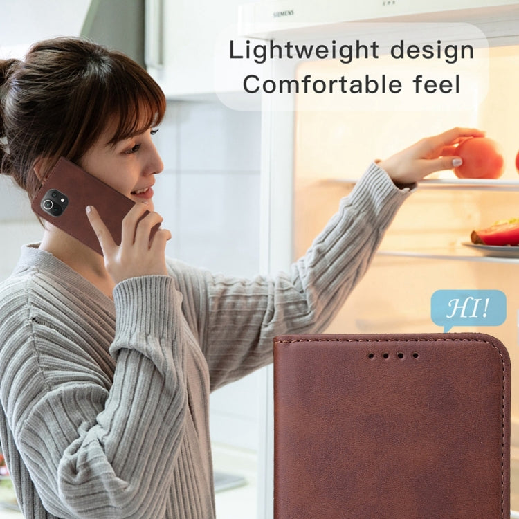 For Xiaomi Mi 11 Lite 5G NE Magnetic Closure Leather Phone Case(Brown) by buy2fix
