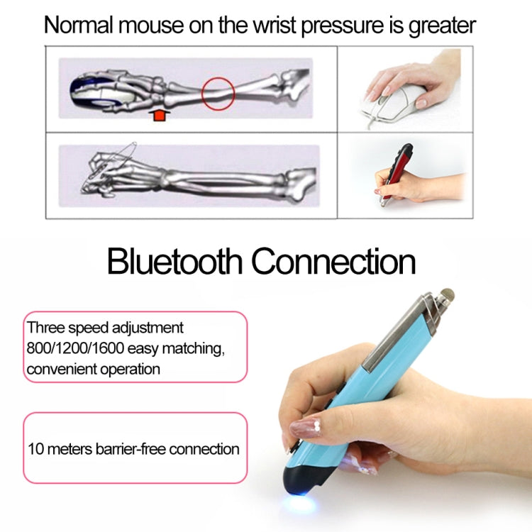 PR-08 Multifunctional Wireless Bluetooth Pen Mouse Capacitive Pen Mouse(White) - Wireless Mice by buy2fix | Online Shopping UK | buy2fix