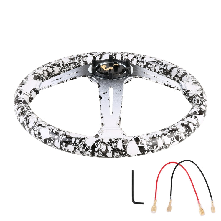 35cm Car Racing Graffiti ABS Steering Wheel(Style 4) by buy2fix