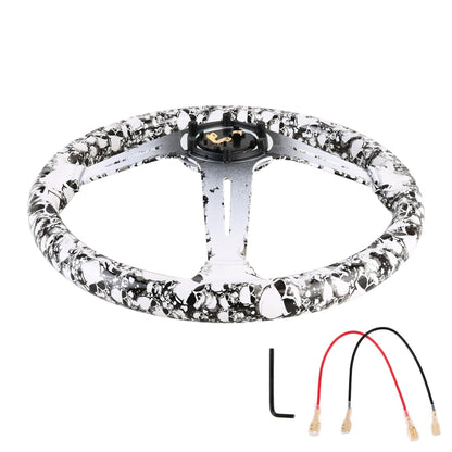 35cm Car Racing Graffiti ABS Steering Wheel(Style 4) by buy2fix