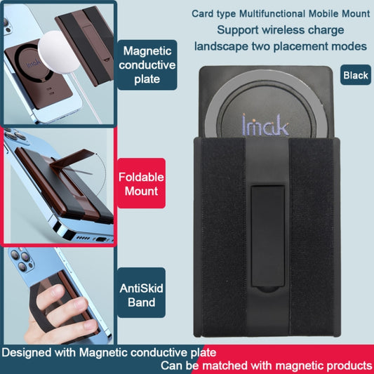 imak MagSafe Wireless ChargingCard-type Multi-function Mobile Phone Holder(Black) by imak
