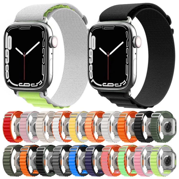 Nylon Watch Band For Apple Watch Series 8&7 45mm / SE 2&6&SE&5&4 44mm / 3&2&1 42mm(Black) by buy2fix