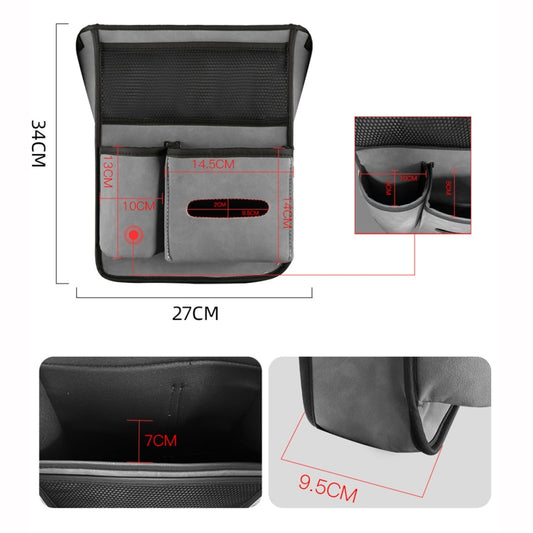 Car Center Console Hanging Bag Sheepskin Leather Storage Bag(Brown) by buy2fix