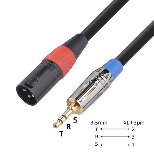 TC194BUXK108-03 3.5mm TRS Male to XLR 3pin Male Microphone Audio Cable, Length: 30cm by buy2fix