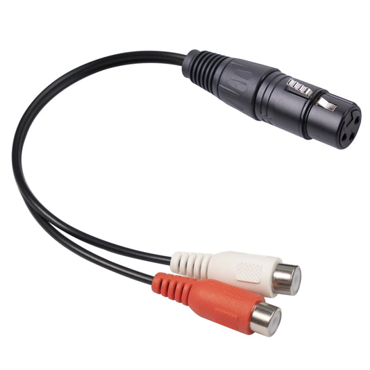 3714 3pin XLR Female to 2 x RCA Female Audio Cable, Length: 20cm - Consumer Electronics by buy2fix | Online Shopping UK | buy2fix