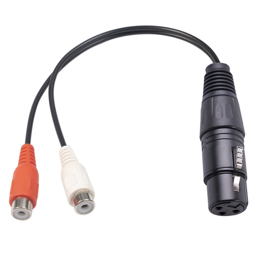 3714 3pin XLR Female to 2 x RCA Female Audio Cable, Length: 20cm by buy2fix