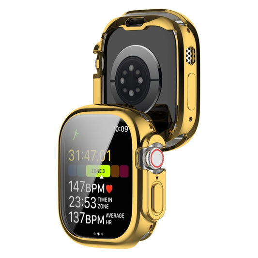 TPU All-inclusive Electroplating Protective Case For Apple Watch Ultra 1 / 2 / 3 49mm(Gold) by buy2fix