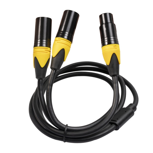 XK303MMF-10  3pin XLR Female to Dual XLR  Male Audio Cable, Length: 1m - Consumer Electronics by buy2fix | Online Shopping UK | buy2fix