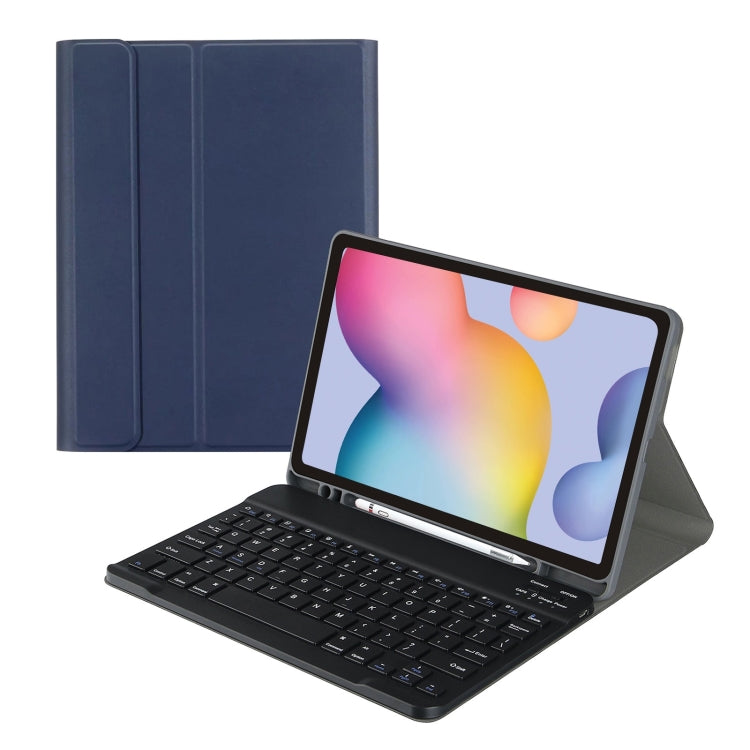 A7 Square Cap Bluetooth Keyboard Leather Case with Pen Slot For Samsung Galaxy Tab A7 10.4 2020(Dark Blue) - Samsung Keyboard by buy2fix | Online Shopping UK | buy2fix