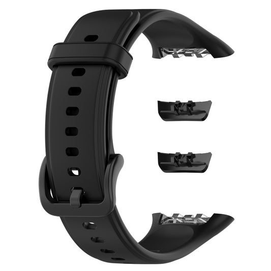 For OPPO Band 2 Solid Color Soft Silicone Watch Band(Black) by buy2fix