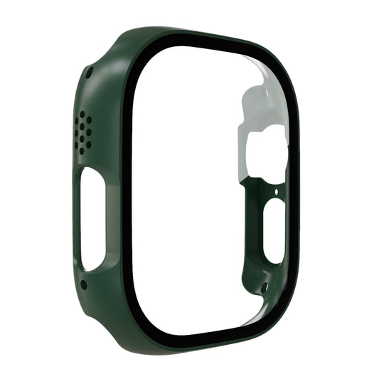 Tempered Glass Film PC Watch Case For Apple Watch Ultra 1 / 2 / 3 49mm(Official Green) by buy2fix