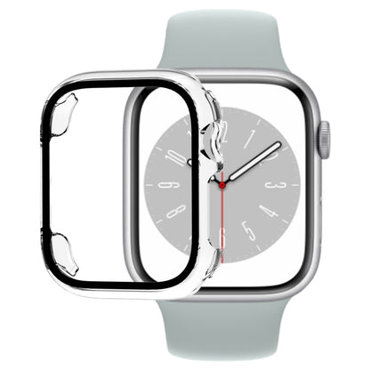 Tempered Glass Film PC Watch Case For Apple Watch Series 9 / 8 / 7 45mm(Transparent) by buy2fix