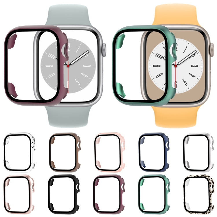 Tempered Glass Film PC Watch Case For Apple Watch Series 9 / 8 / 7 45mm(Transparent) by buy2fix