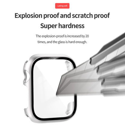 Tempered Glass Film PC Watch Case For Apple Watch Series 9 / 8 / 7 45mm(Transparent) by buy2fix