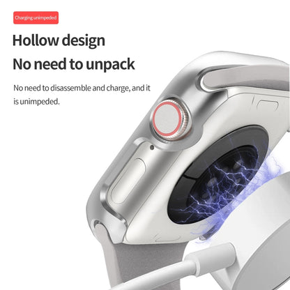 Tempered Glass Film PC Watch Case For Apple Watch Series 9 / 8 / 7 45mm(Transparent) by buy2fix