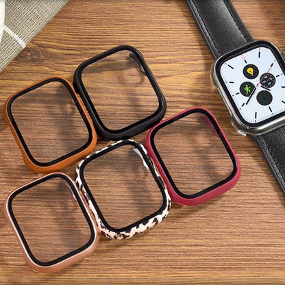 Tempered Glass Film PC Watch Case For Apple Watch Series 9 / 8 / 7 45mm(Transparent) by buy2fix