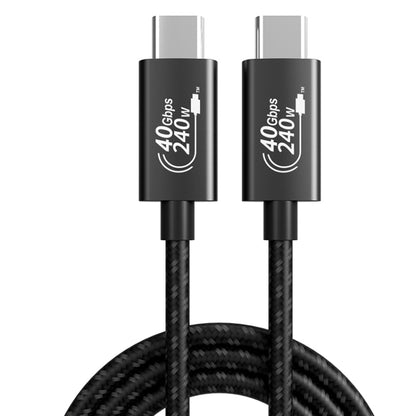 PD240W 40Gbps Dual Type-C USB4 Compatible Fast Charging Data Cable, Length:1.5m(Black) -  by buy2fix | Online Shopping UK | buy2fix