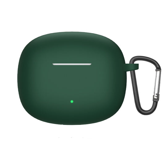 For Honor WINGcloud Earbuds X3i Silicone Protective Case with Hook(Dark Green)