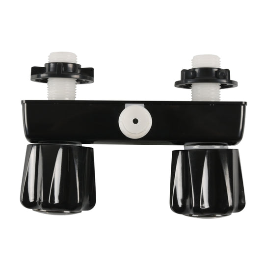 A7616-02 Dual Knob RV Duscharmatur Umsteller (Schwarz)