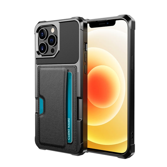 For iPhone 13 Pro Max ZM02 Card Slot Holder Phone Case (Black)