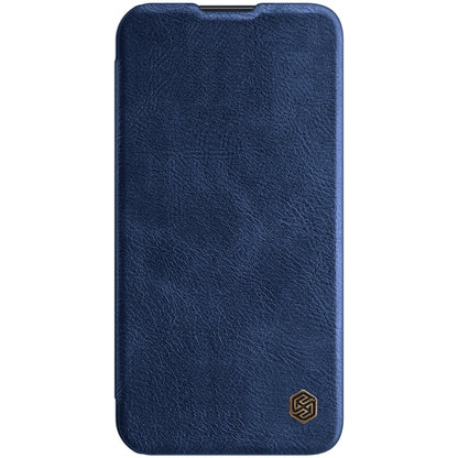 For iPhone 14 Plus  NILLKIN QIN Series Pro Crazy Horse Texture Leather Case(Blue) - iPhone 14 Plus Cases by NILLKIN | Online Shopping UK | buy2fix