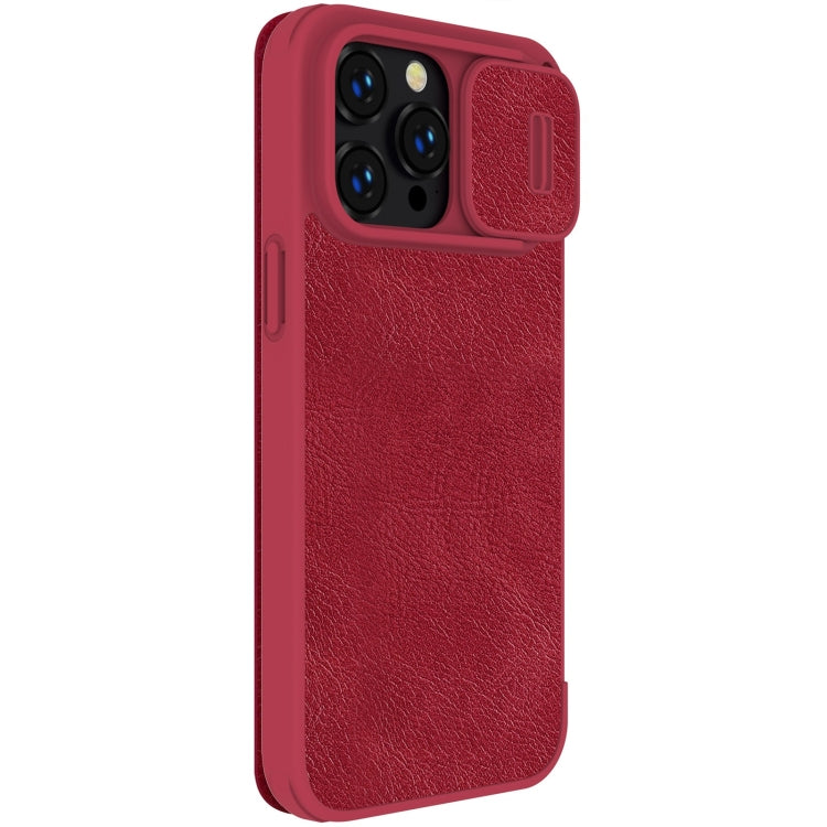 For iPhone 14 Pro NILLKIN QIN Series Pro Crazy Horse Texture Leather Case(Red) - iPhone 14 Pro Cases by NILLKIN | Online Shopping UK | buy2fix