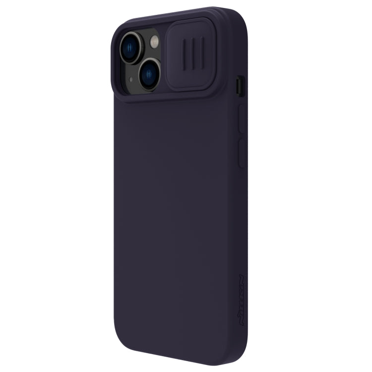 For iPhone 14 NILLKIN CamShield Liquid Silicone Phone Case (Deep Purple) - iPhone 14 Cases by NILLKIN | Online Shopping UK | buy2fix