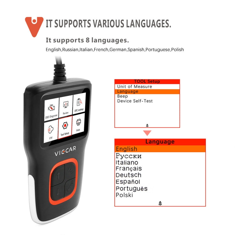 Viecar VP101 Car Code Reader OBD2 Analyzer Diagnostic Scanner - In Car by buy2fix | Online Shopping UK | buy2fix