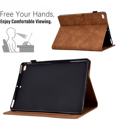 For iPad 9.7 2018&2017 / Air 2 / Air Embossed Smile Flip Tablet Leather Smart Case(Brown) by buy2fix