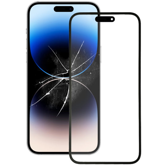 Lentille extérieure en verre pour écran avant de l'iPhone 14 Pro, avec adhésif optiquement transparent OCA