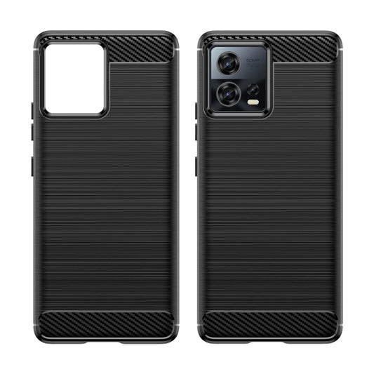 For Motorola Edge 30 Fusion/Moto S30 Pro Brushed Texture Carbon Fiber TPU Phone Case(Black) by buy2fix