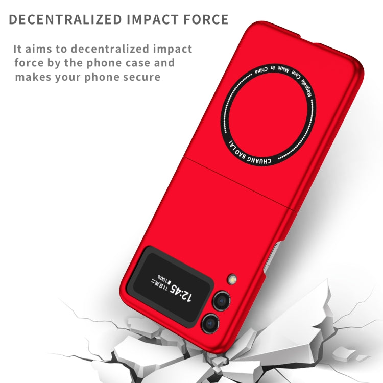 For Samsung Galaxy Z Flip3 5G Magsafe Magnetic Folding PC Phone Case(Red) by buy2fix