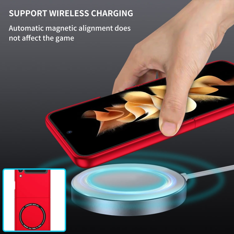 For Samsung Galaxy Z Flip3 5G Magsafe Magnetic Folding PC Phone Case(Red) by buy2fix