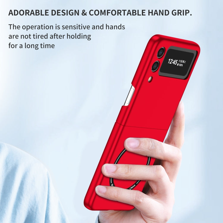 For Samsung Galaxy Z Flip3 5G Magsafe Magnetic Folding PC Phone Case(Red) by buy2fix