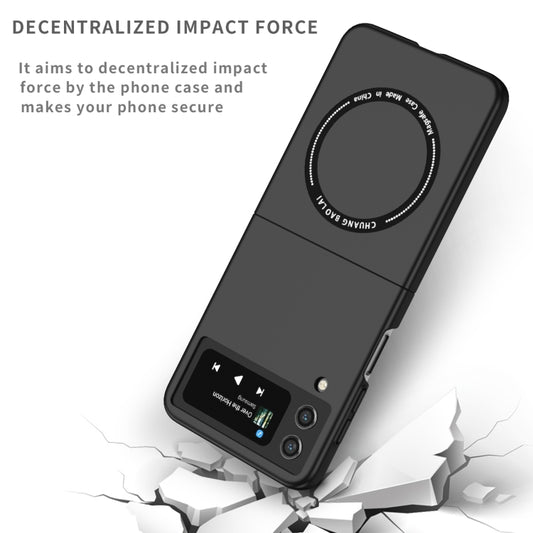 For Samsung Galaxy Z Flip4 Magsafe Magnetic Folding PC Phone Case(Black) by buy2fix