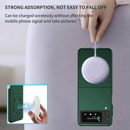 For Samsung Galaxy Z Flip4 Magsafe Magnetic Folding PC Phone Case(Green) - Galaxy Z Flip4 5G Cases by buy2fix | Online Shopping UK | buy2fix