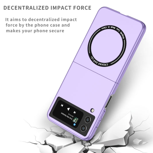 For Samsung Galaxy Z Flip4 Magsafe Magnetic Folding PC Phone Case(Purple) by buy2fix