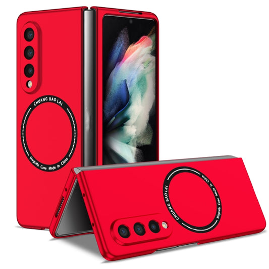 For Samsung Galaxy Z Fold3 5G Magsafe Magnetic Folding PC Phone Case(Red) by buy2fix