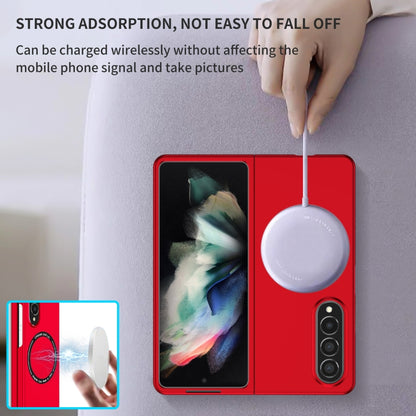 For Samsung Galaxy Z Fold4 Magsafe Magnetic Folding PC Phone Case(Red) - Galaxy Z Fold4 5G Cases by buy2fix | Online Shopping UK | buy2fix