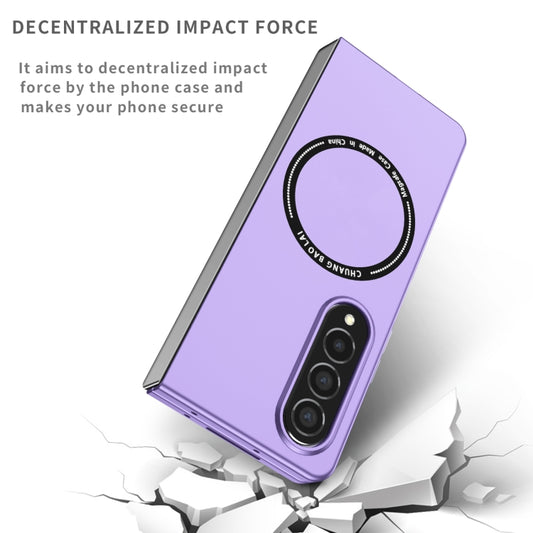 For Samsung Galaxy Z Fold4 Magsafe Magnetic Folding PC Phone Case(Purple) by buy2fix