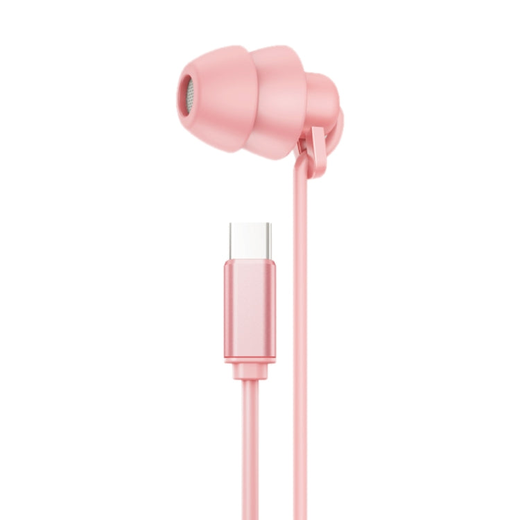 WEKOME YB02 SHQ Series In-Ear Sleep Wired Earphone, Plug Type:Type-C(Pink) - Type-C Earphone by WK | Online Shopping UK | buy2fix