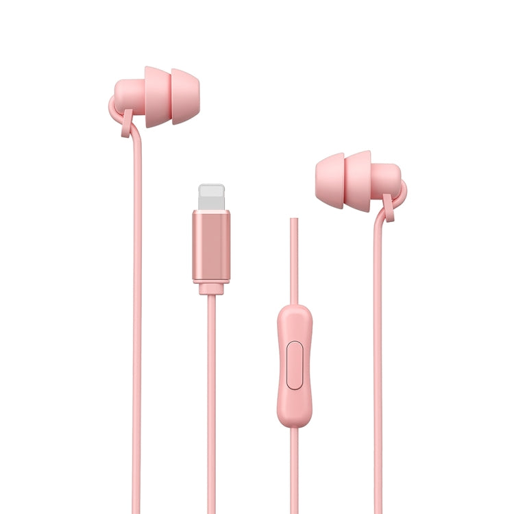 WEKOME YB02 SHQ Series In-Ear Sleep Wired Earphone, Plug Type:8 Pin(Pink) - In Ear Wired Earphone by WK | Online Shopping UK | buy2fix