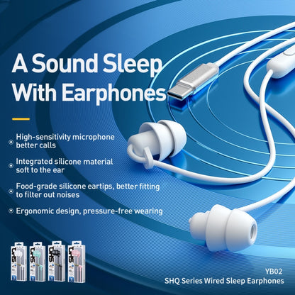 WEKOME YB02 SHQ Series In-Ear Sleep Wired Earphone, Plug Type:8 Pin(White) - In Ear Wired Earphone by WK | Online Shopping UK | buy2fix