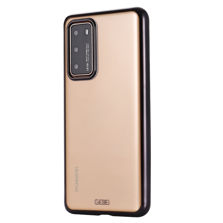 For Huawei P40 GEBEI Plating TPU Shockproof Protective Case(Black) - Huawei Cases by GEBEI | Online Shopping UK | buy2fix