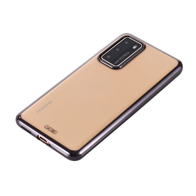 For Huawei P40 GEBEI Plating TPU Shockproof Protective Case(Black) - Huawei Cases by GEBEI | Online Shopping UK | buy2fix