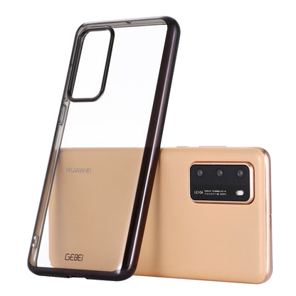 For Huawei P40 Pro GEBEI Plating TPU Shockproof Protective Case(Black) - Huawei Cases by GEBEI | Online Shopping UK | buy2fix