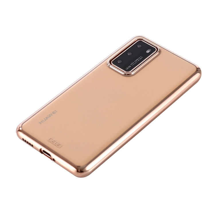 For Huawei P40 Pro GEBEI Plating TPU Shockproof Protective Case(Gold) - Huawei Cases by GEBEI | Online Shopping UK | buy2fix